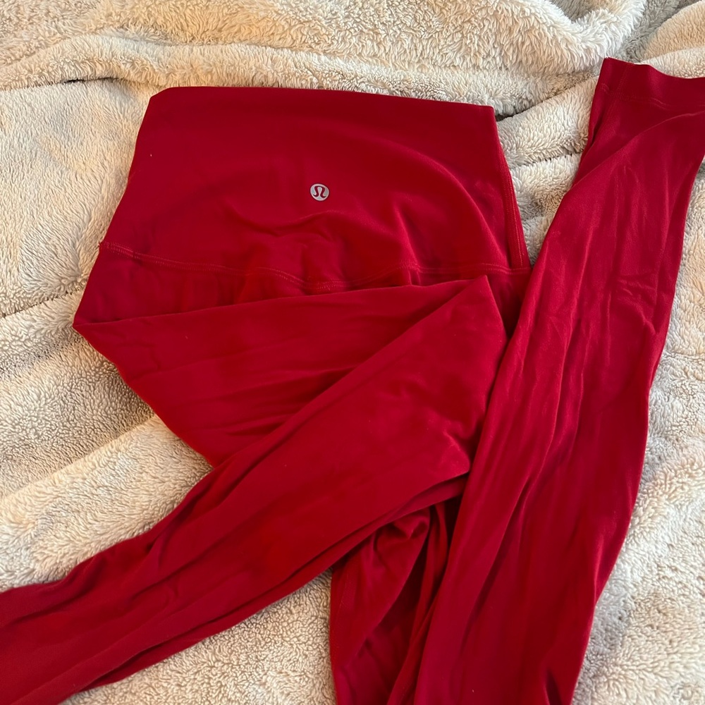 lululemon athletica Vibrant Red Leggings